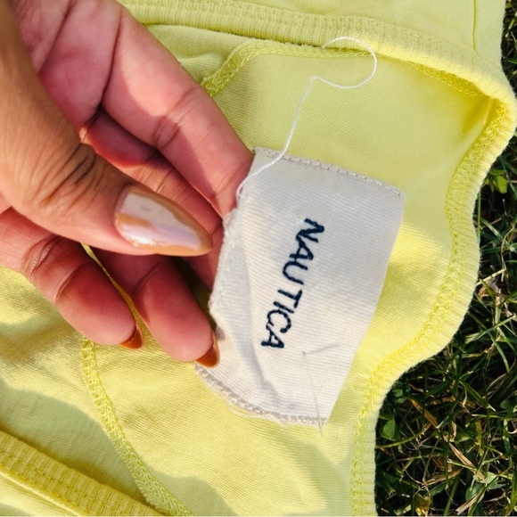 Butter Yellow Sleeveless sundress vacation coastal tropical cotton Dress - Picture 3 of 3